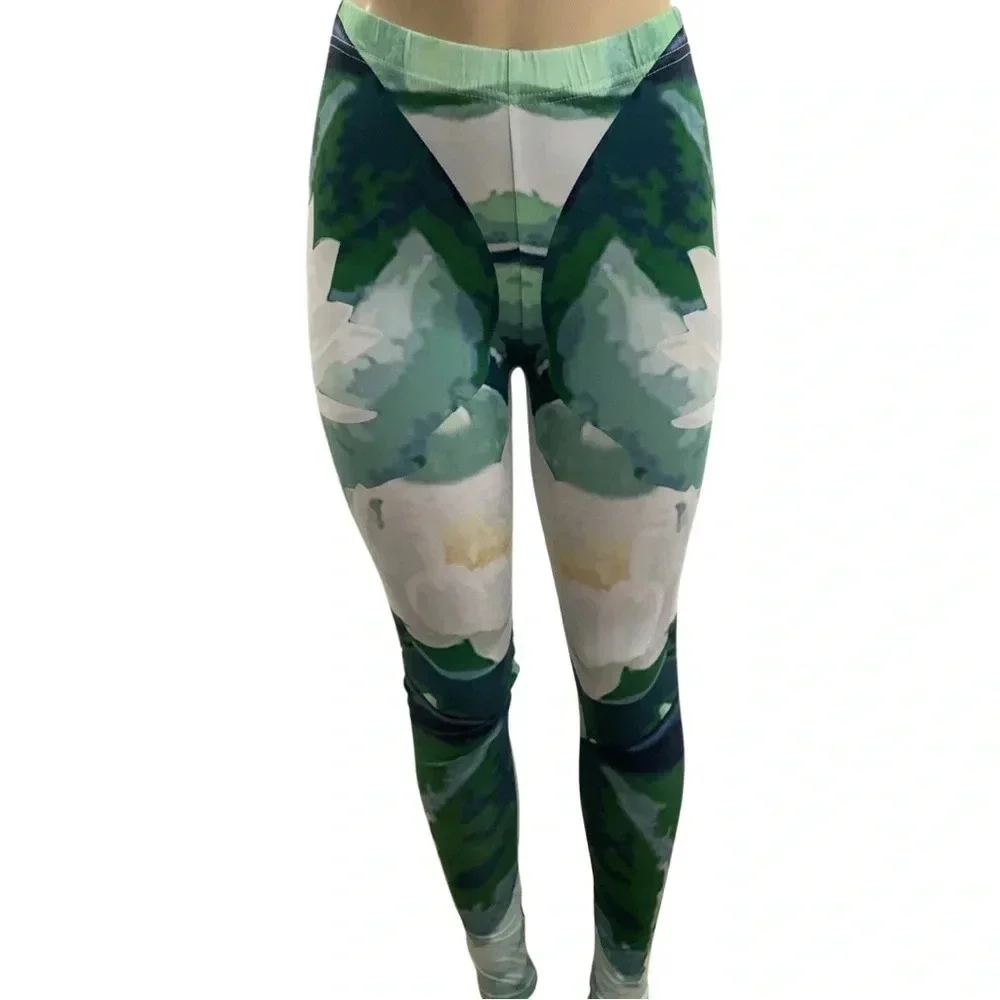 Floral Tropical Leggings Size M/L